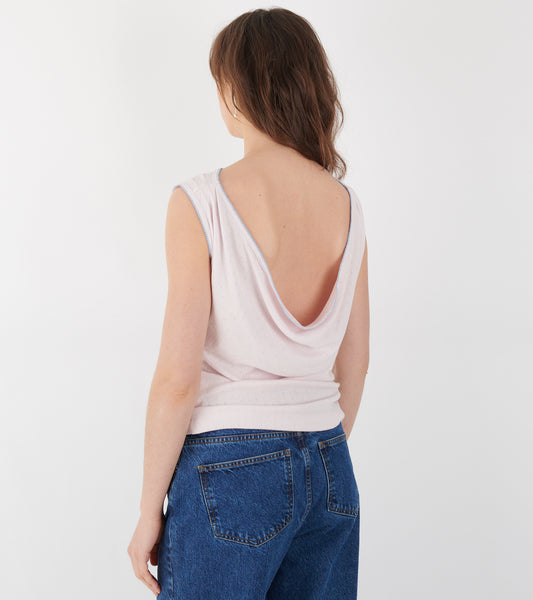 Alexa Jersey Top Pale Pink