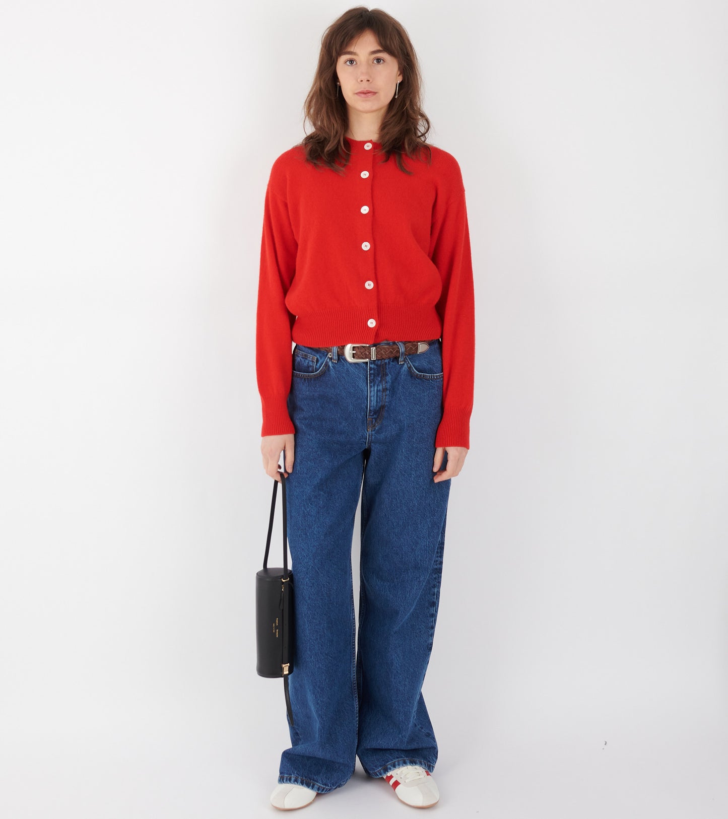 Ada Crewneck Cardigan Poppy Red