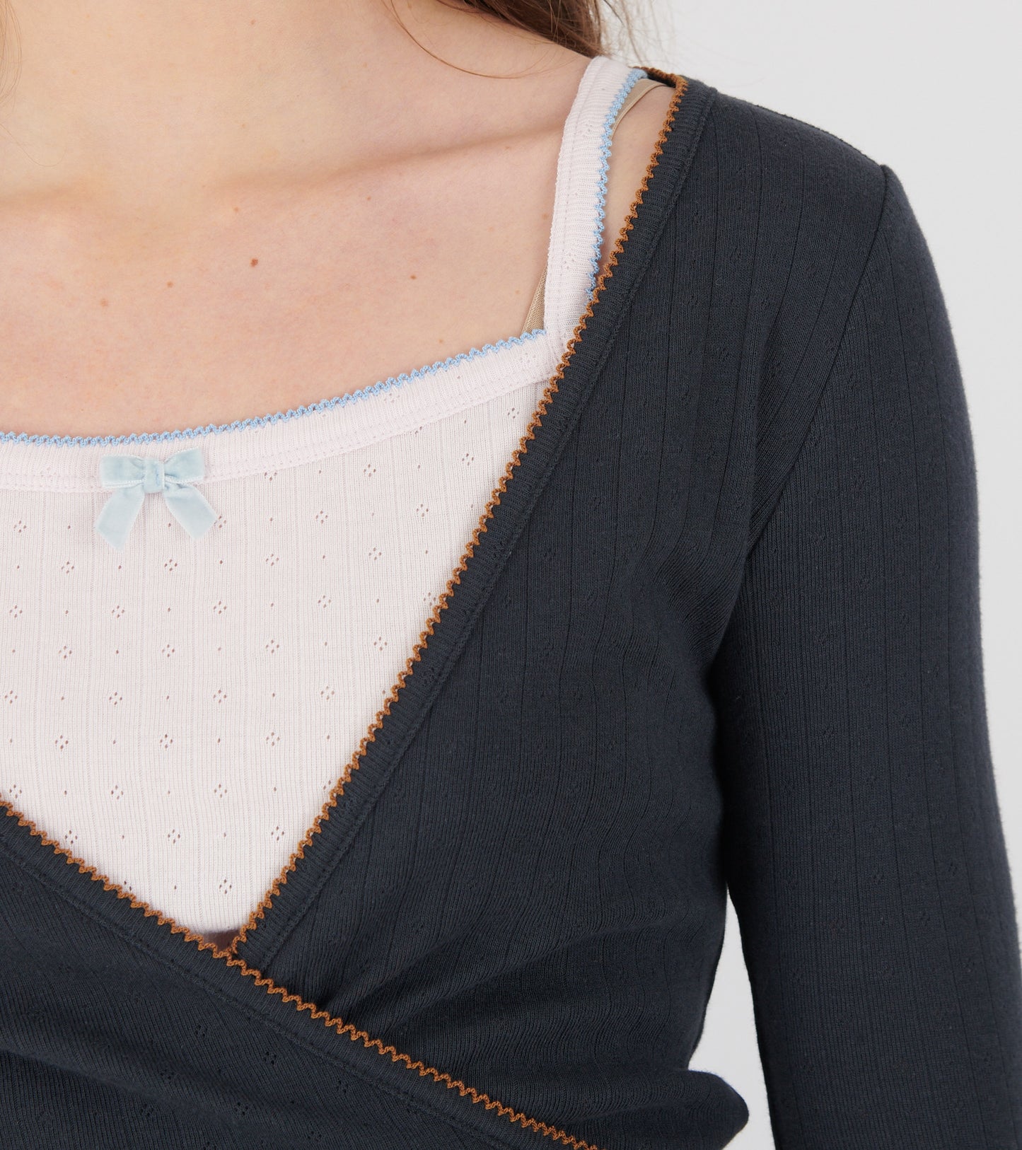 Caro Wrap Top Navy