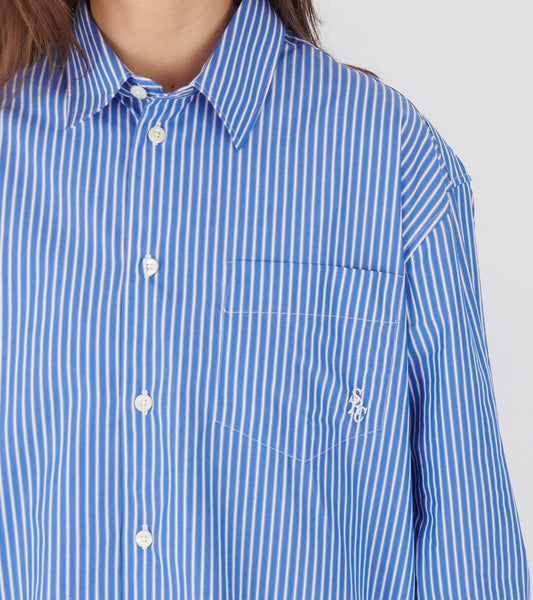 Oversized Shirt Blue Striped