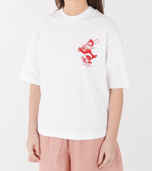 W S/S Home Run T-shirt White