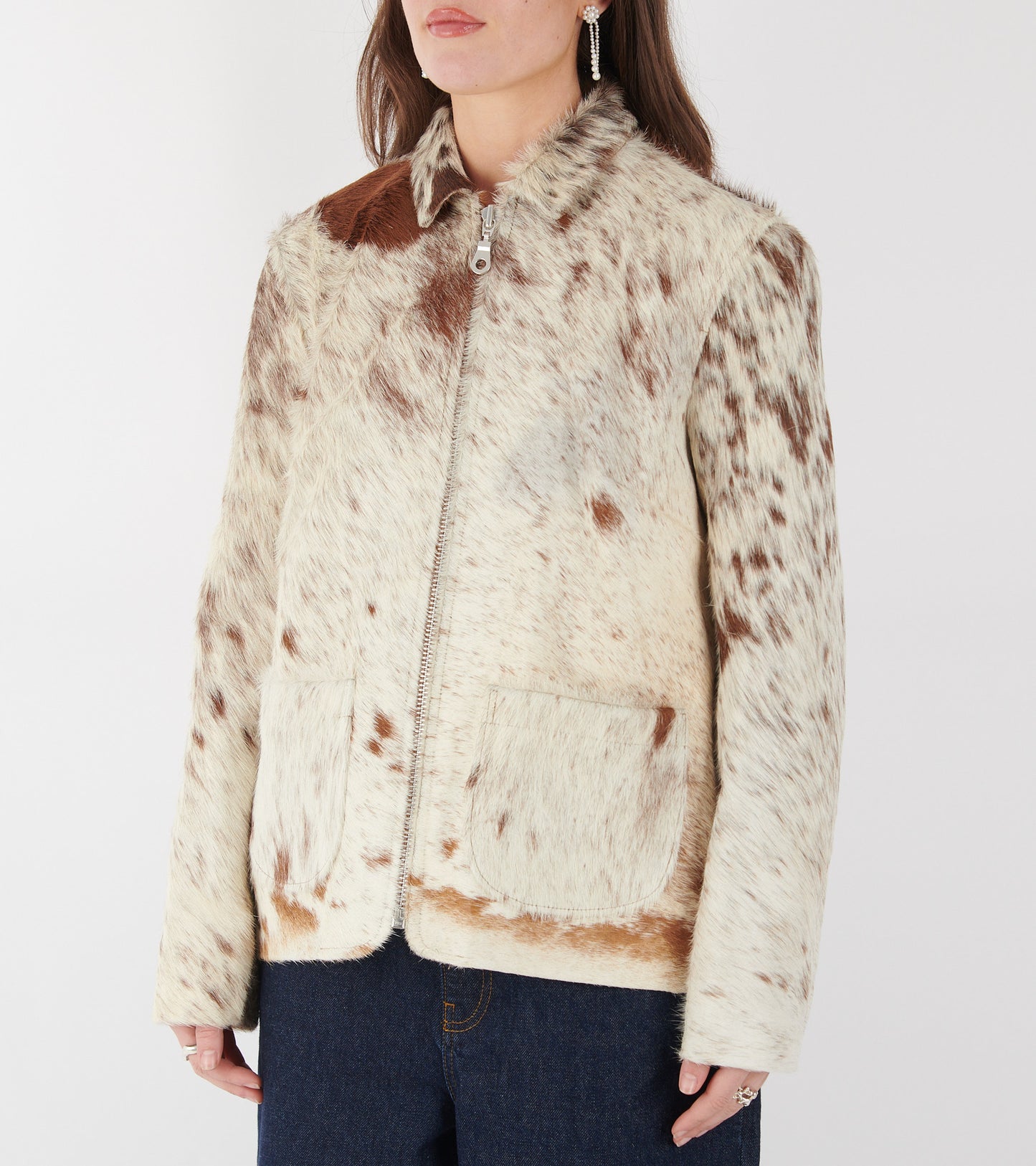 Leather Hair On Lillie Jacket Cow