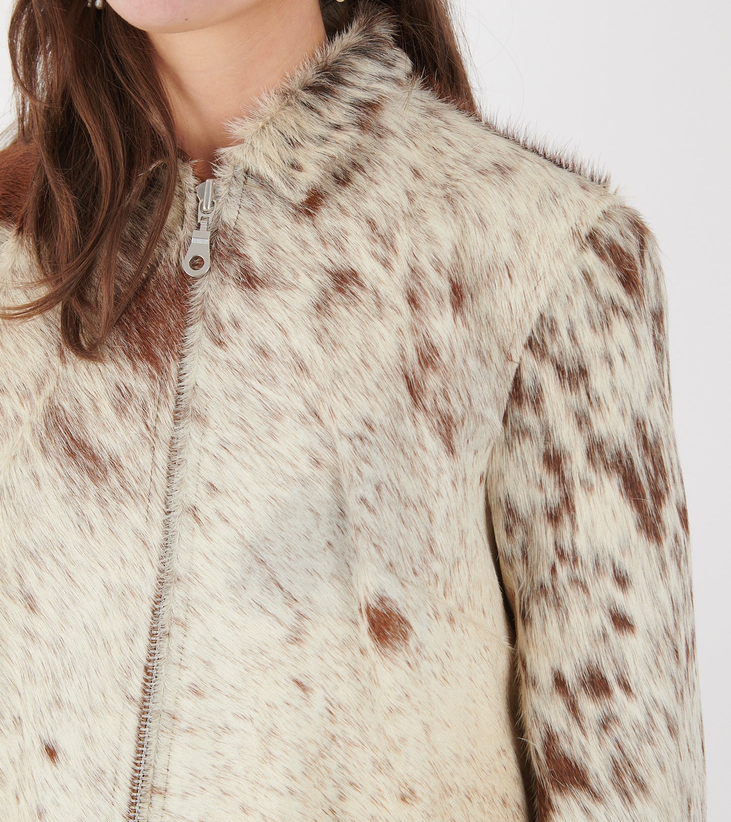 Leather Hair On Lillie Jacket Cow