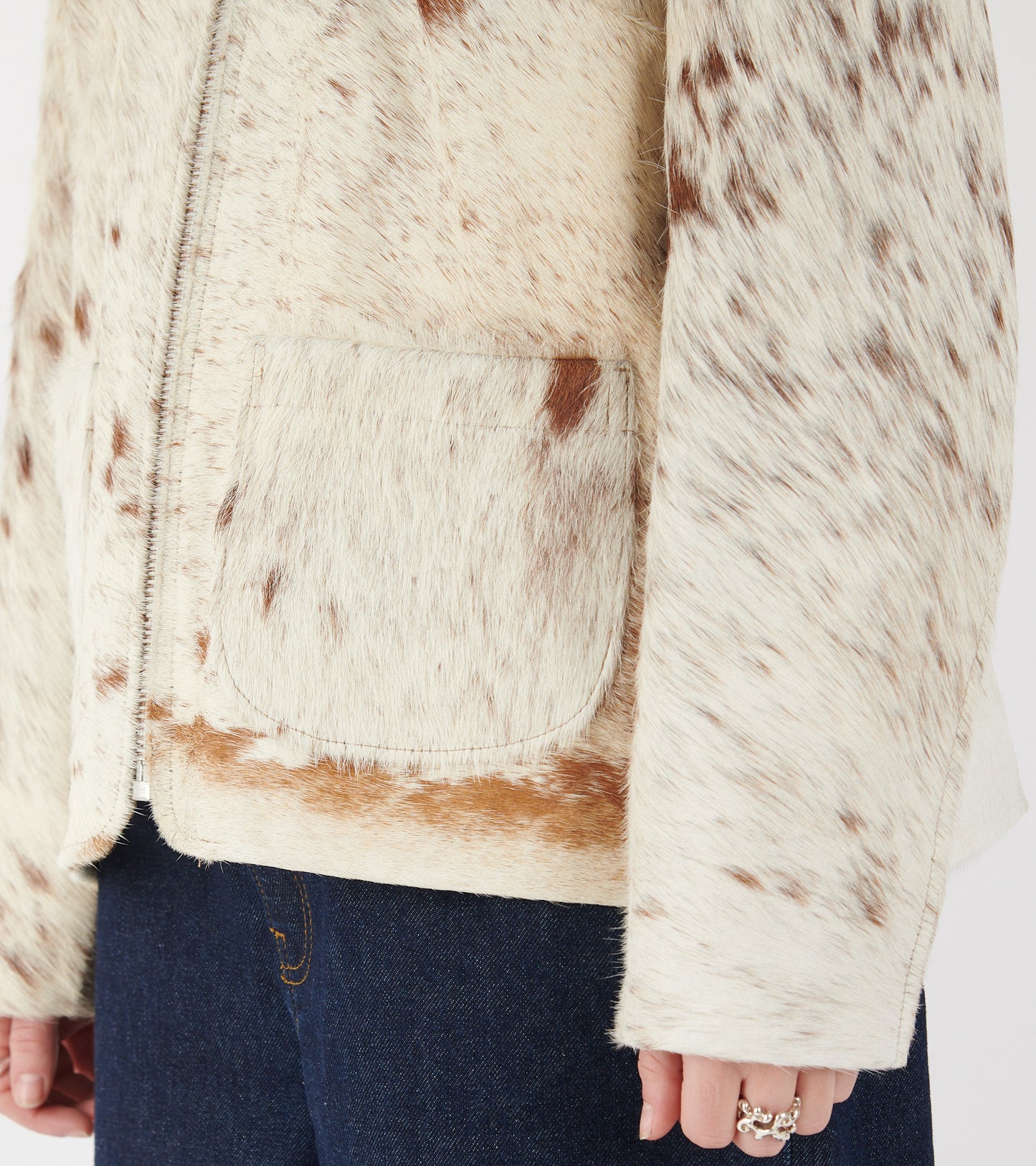 Leather Hair On Lillie Jacket Cow