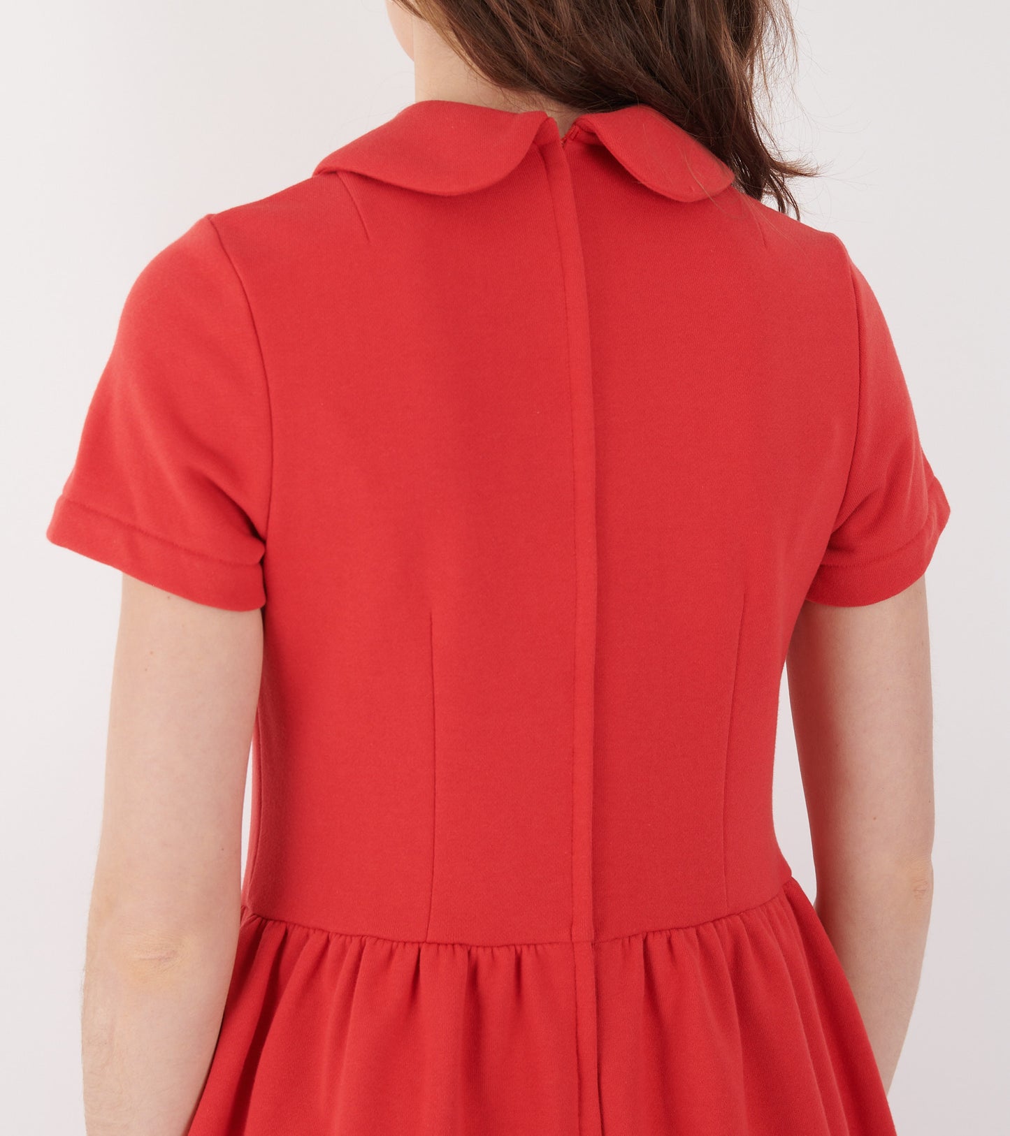 Classic Collar Dress Red