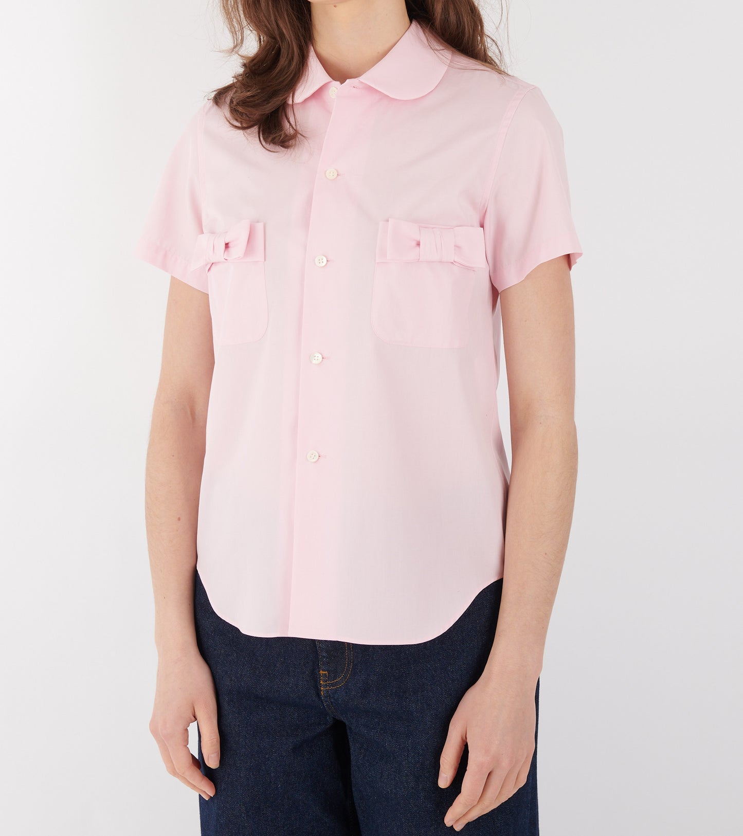 S/S Bow Shirt Light Pink