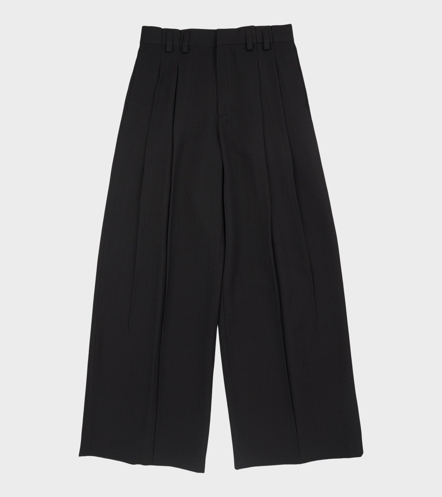 Heavy Wide Trousers Black