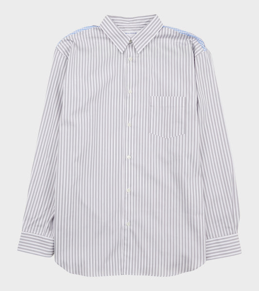 Check Detailed Striped Shirt Grey/White
