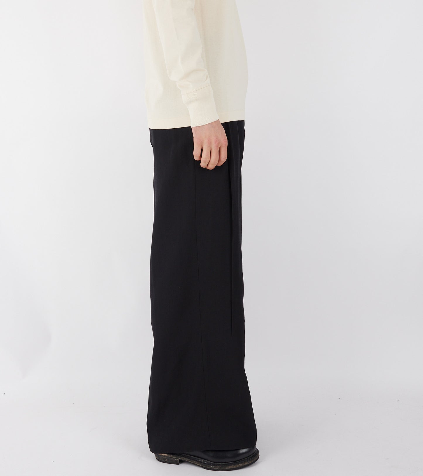Heavy Wide Trousers Black
