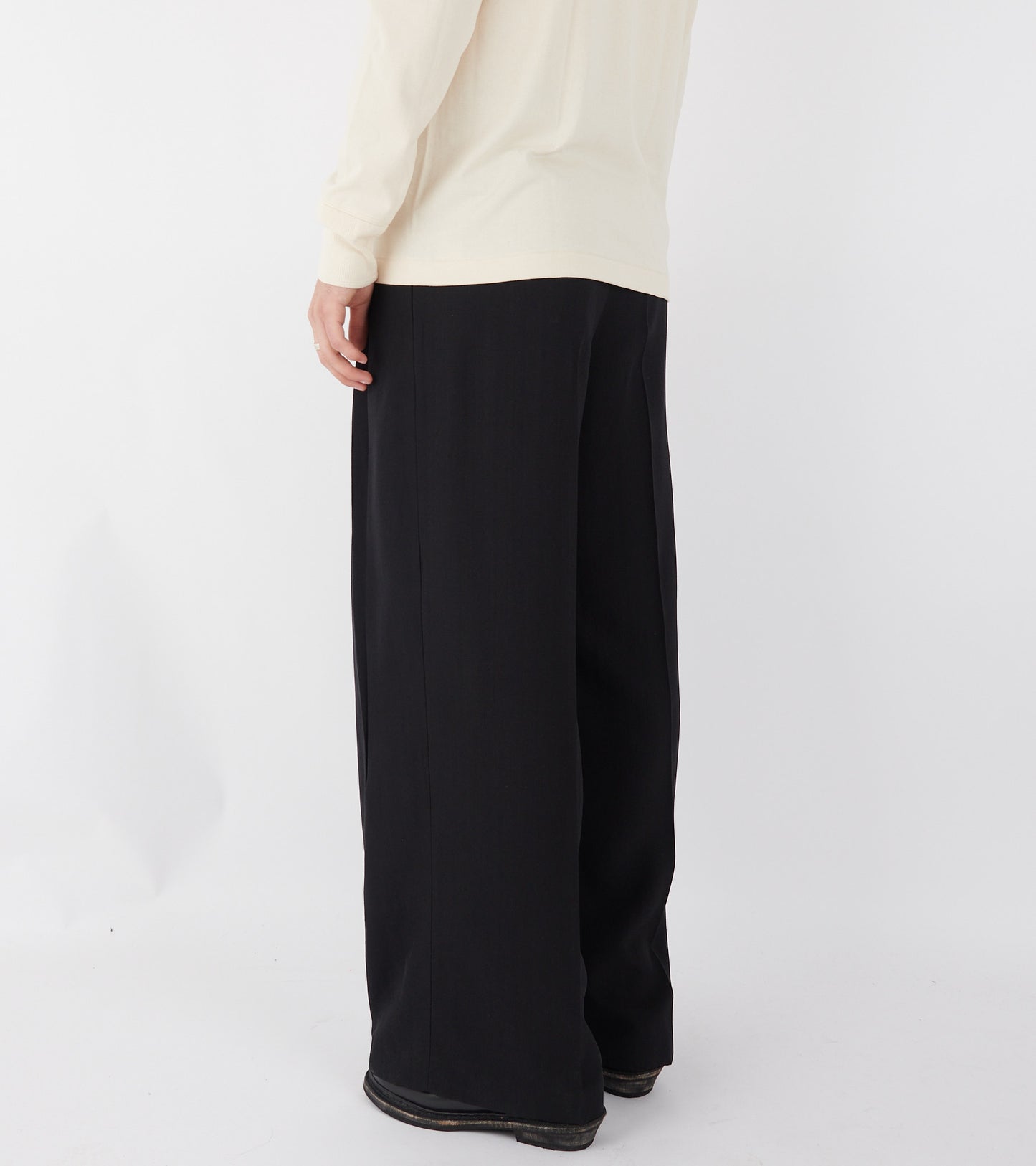 Heavy Wide Trousers Black