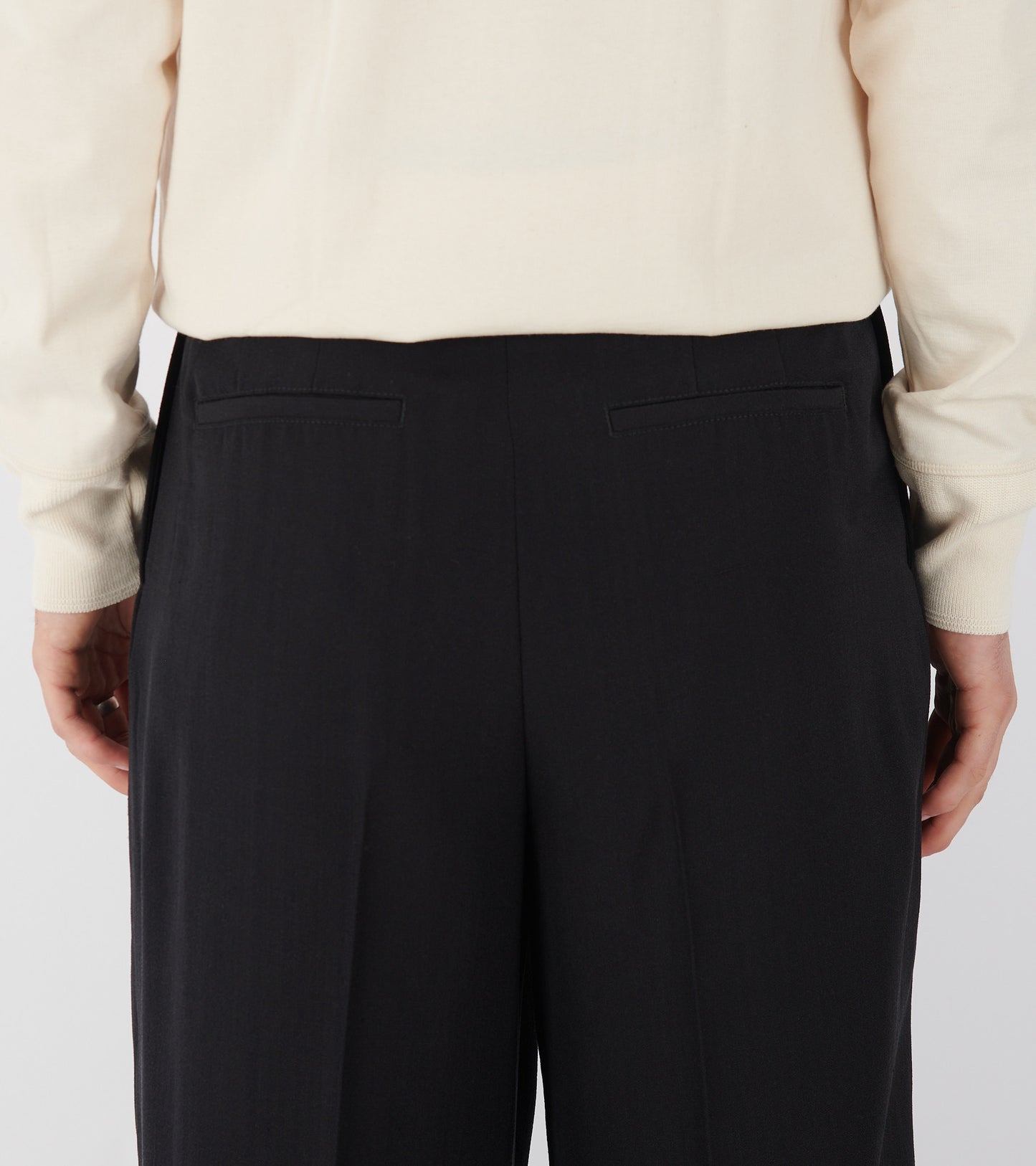Heavy Wide Trousers Black
