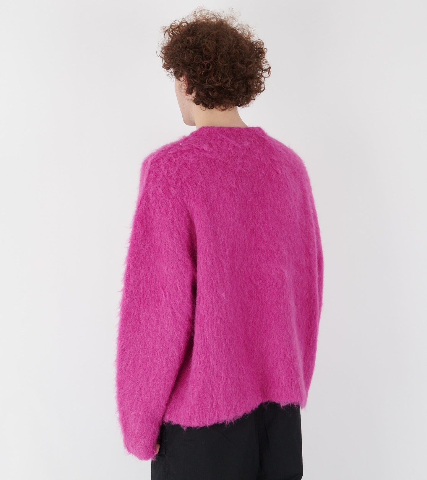 Boxy Knit Sweater Fuchsia