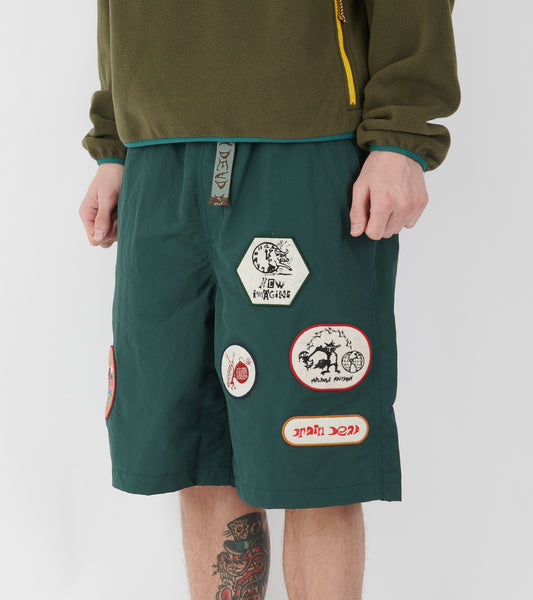 Nylon Baggy Climber Shorts Forest Green