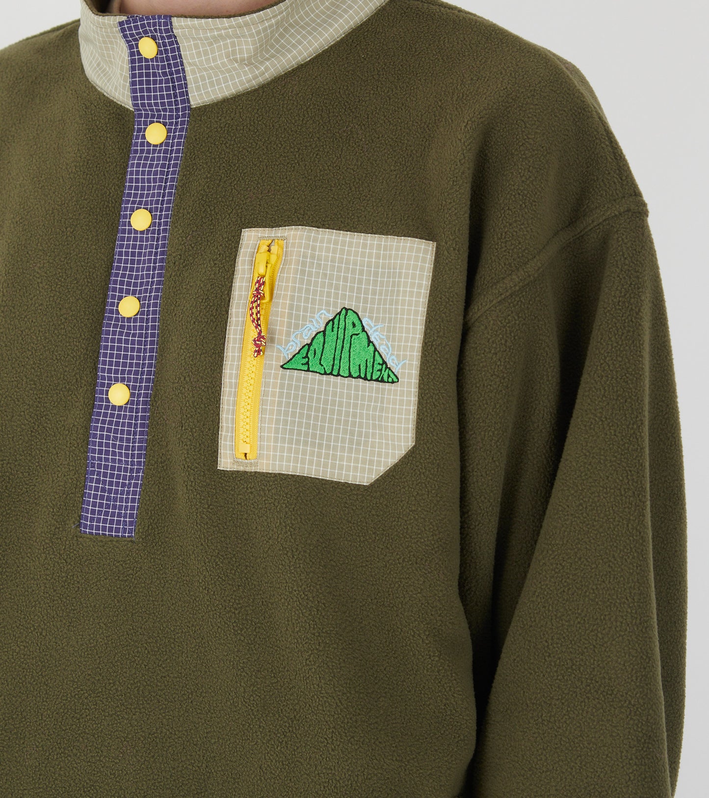 Equip Ripstop Pullover Fleece Olive