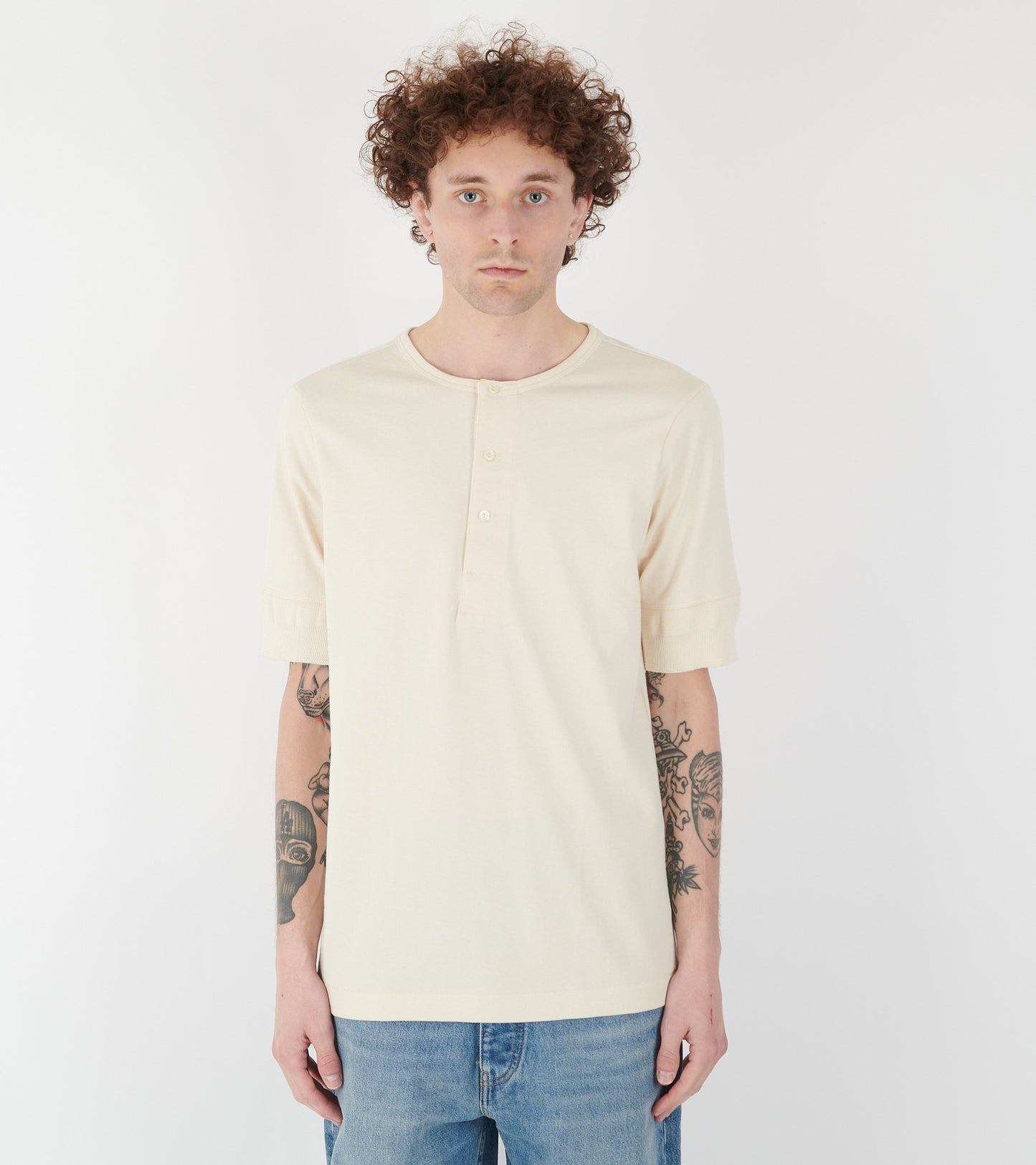207 Men's Loopwheeled Henley T-shirt Nature