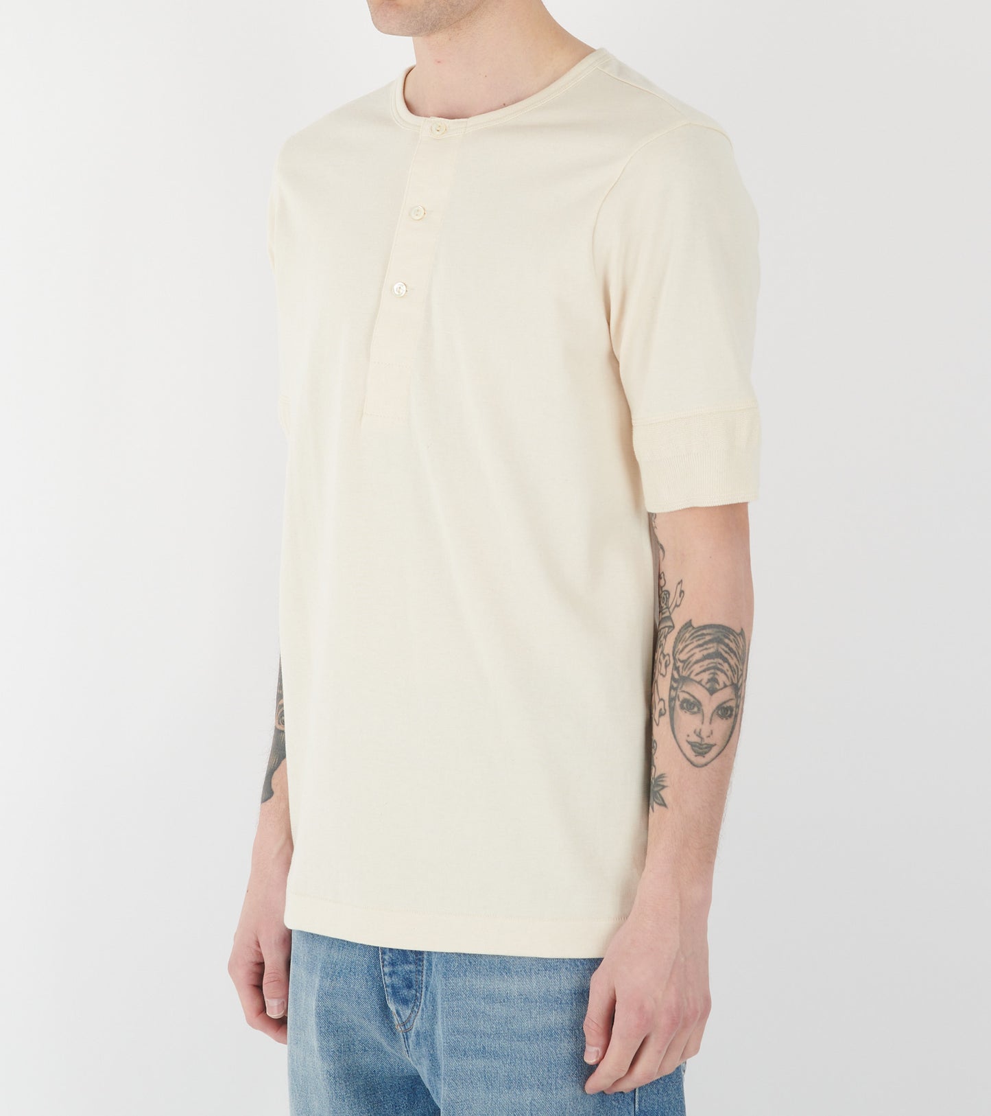 207 Men's Loopwheeled Henley T-shirt Nature