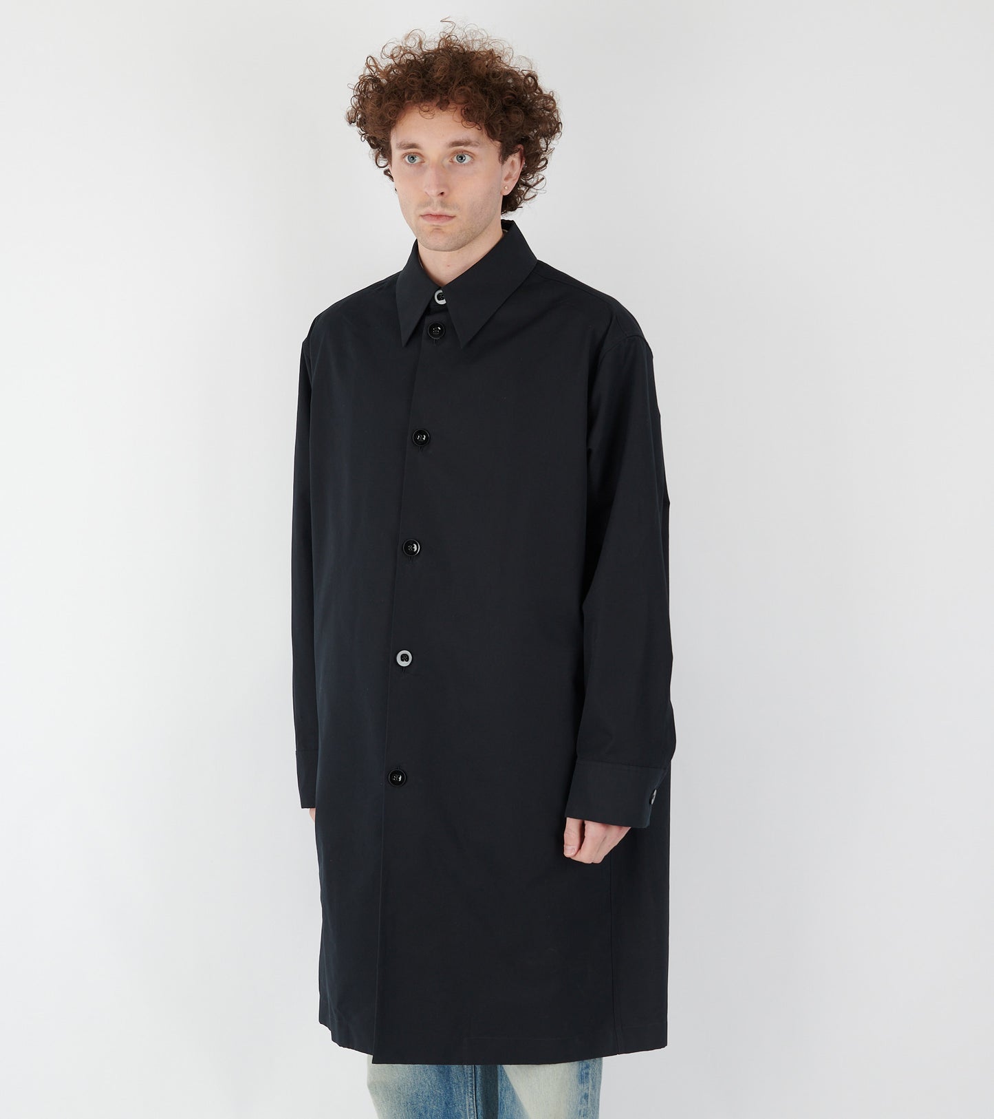 Silk Blend Coat Black