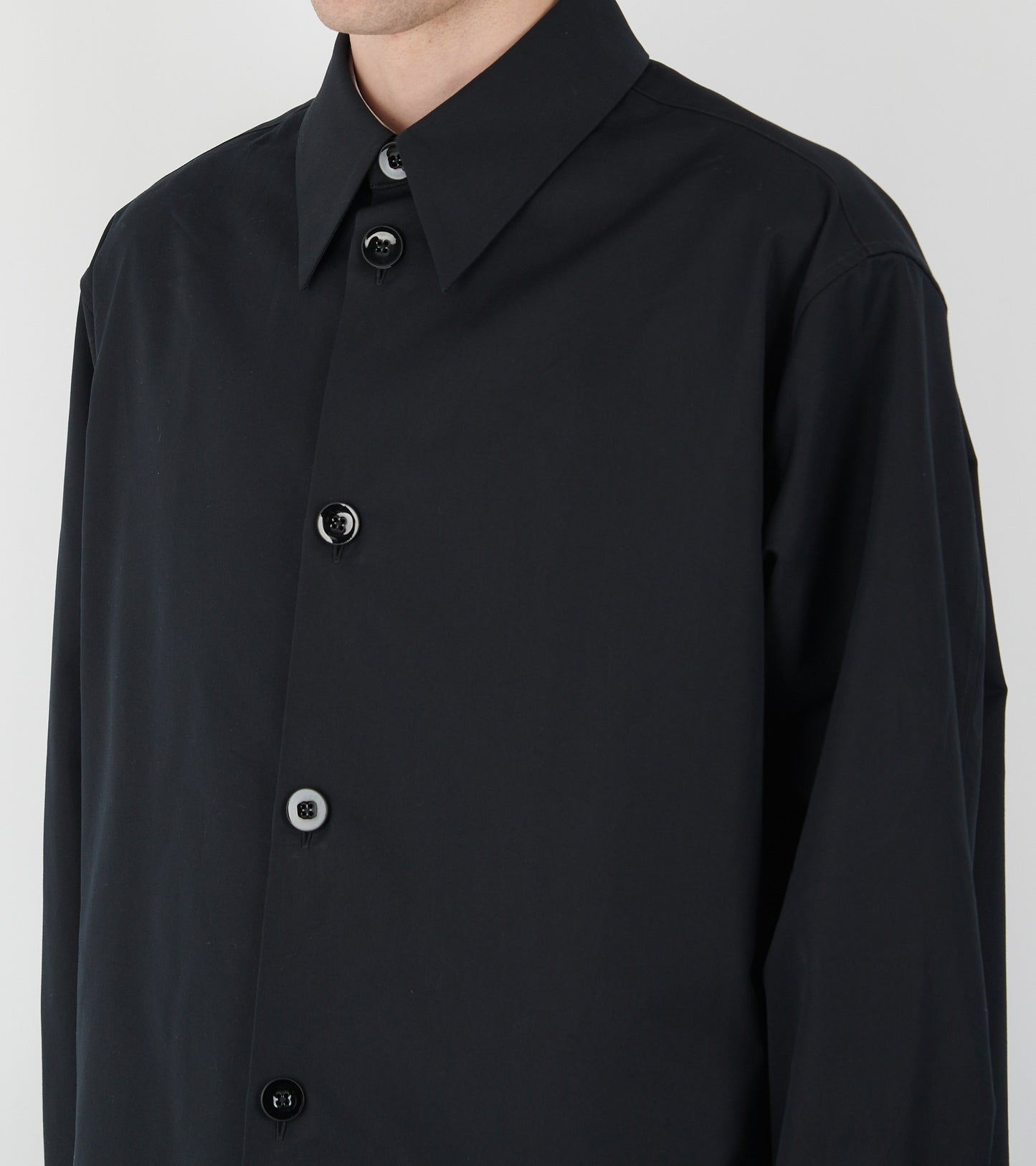 Silk Blend Coat Black