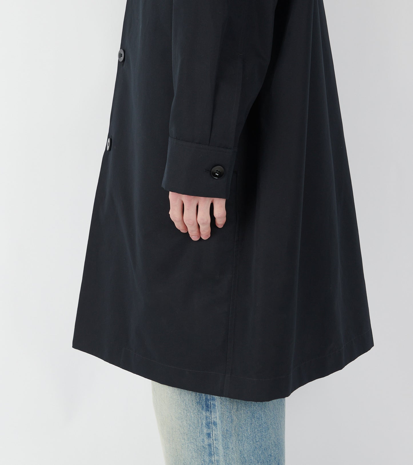 Silk Blend Coat Black
