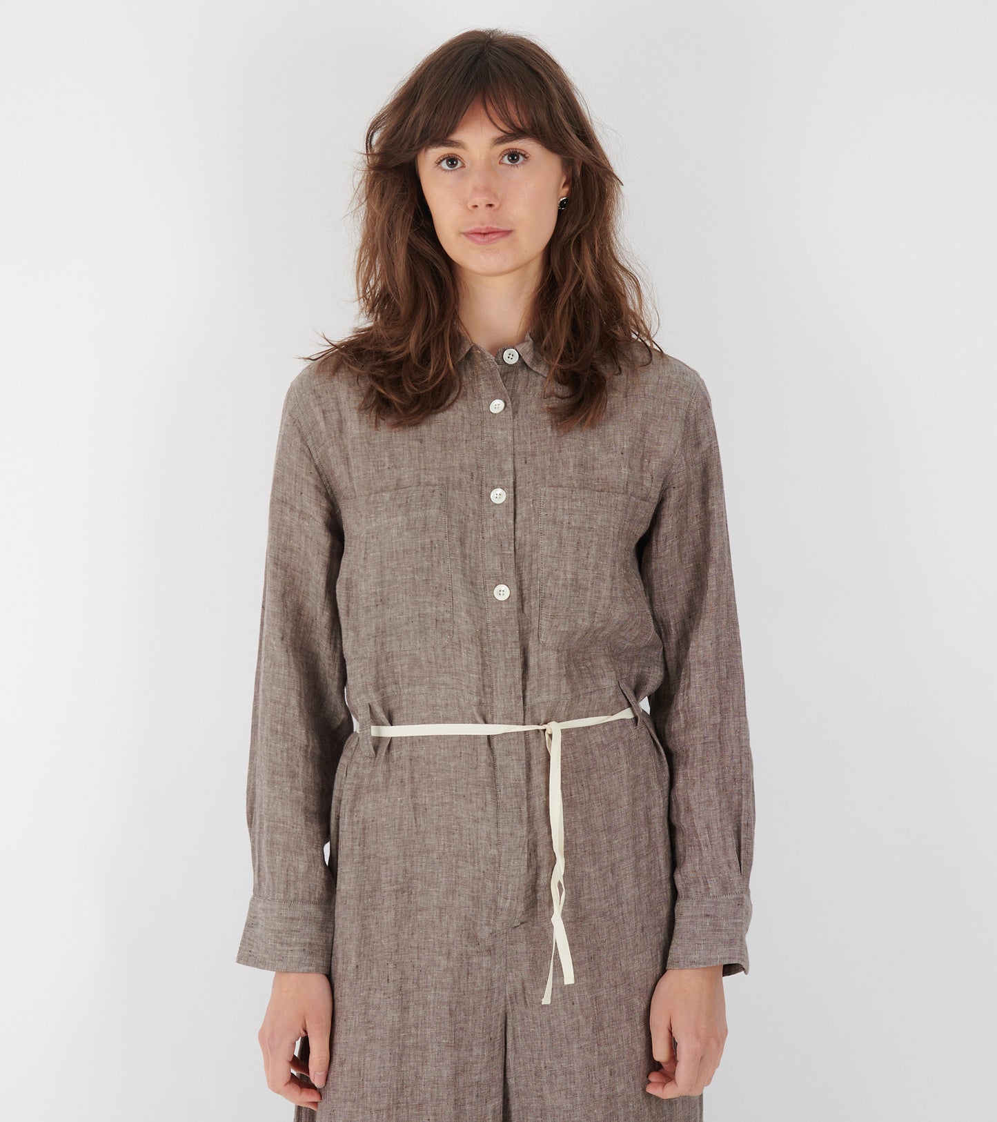 Jumpsuit Linen Brown