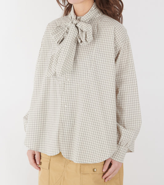 Check Bow Tie Shirt Off-white
