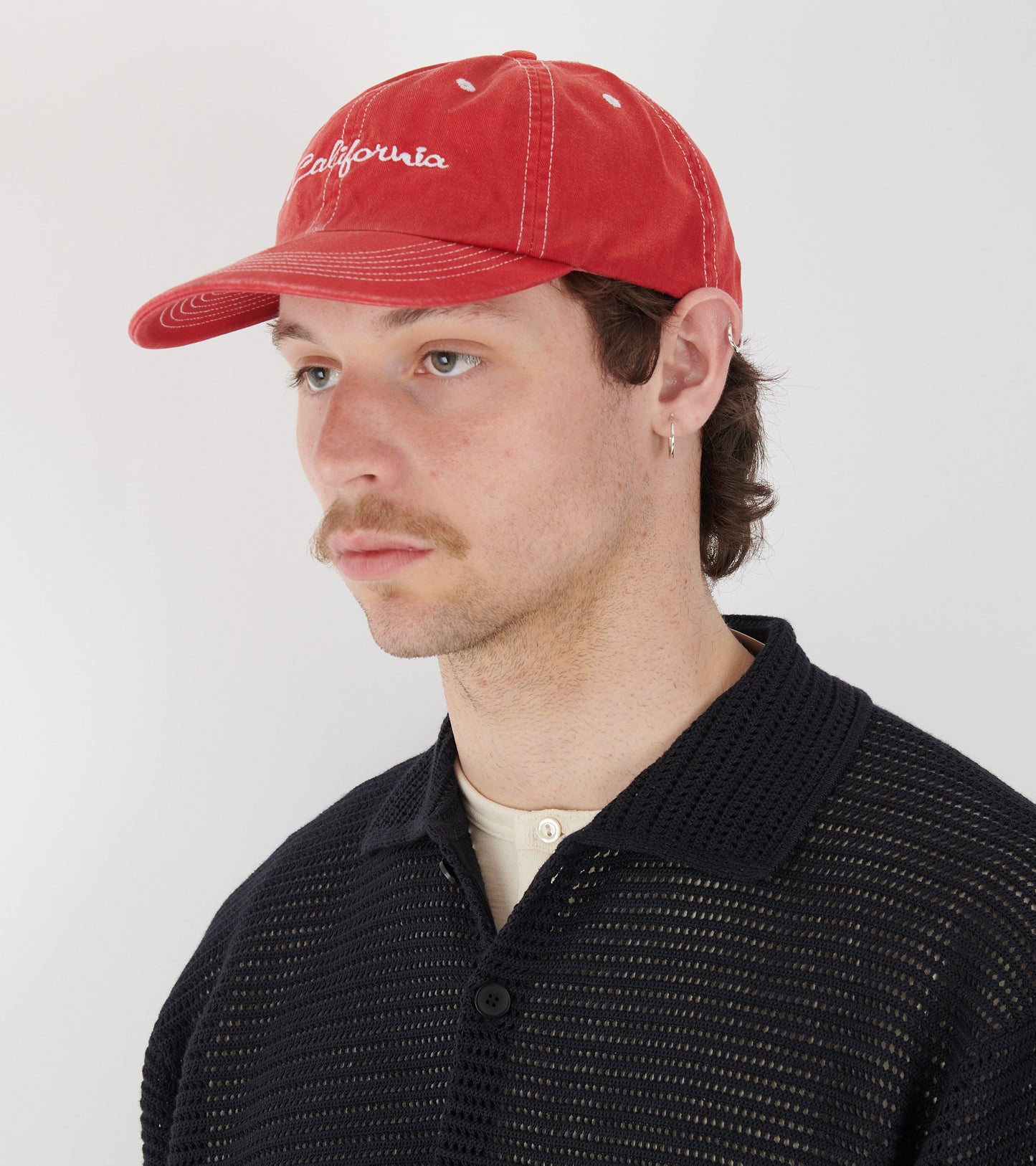 California Embroidered Cap Red