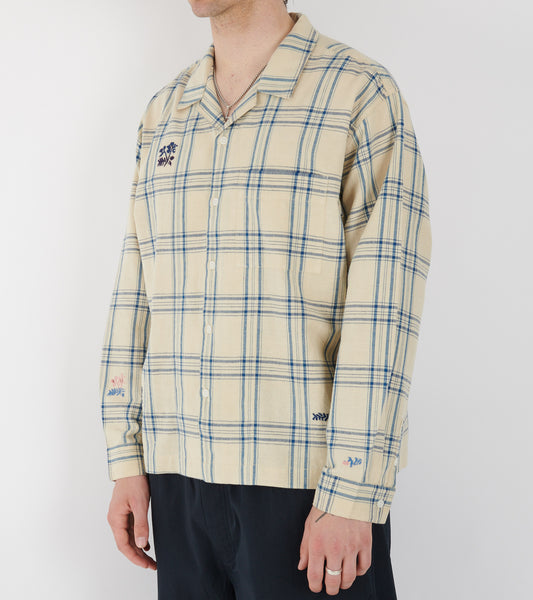 Greetings Shirt L/S French Gingham Interrupted