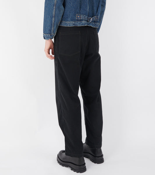 Striped Canvas Trousers Black