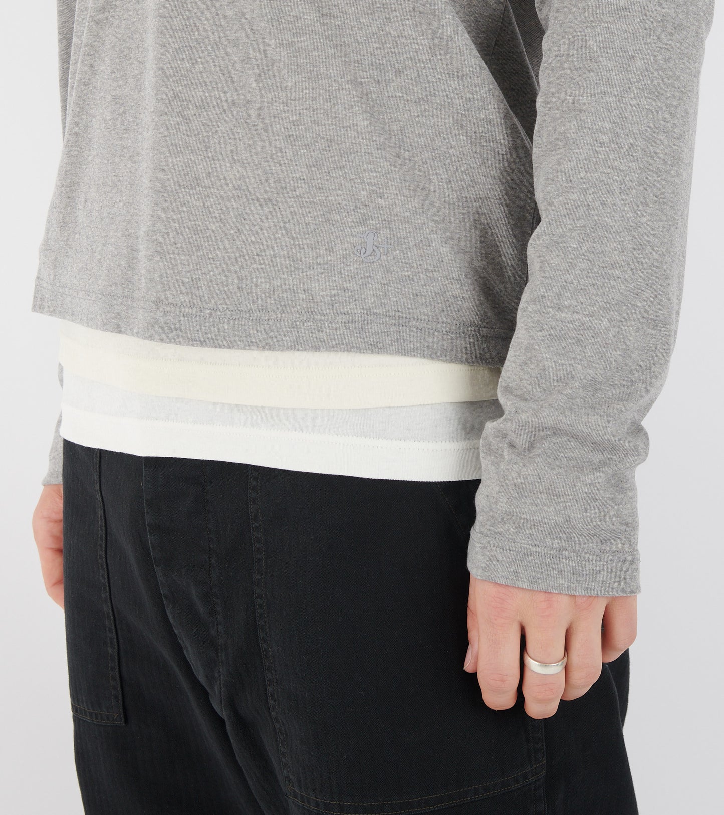 3-pack Layered Set White/Off-white/Grey Mix