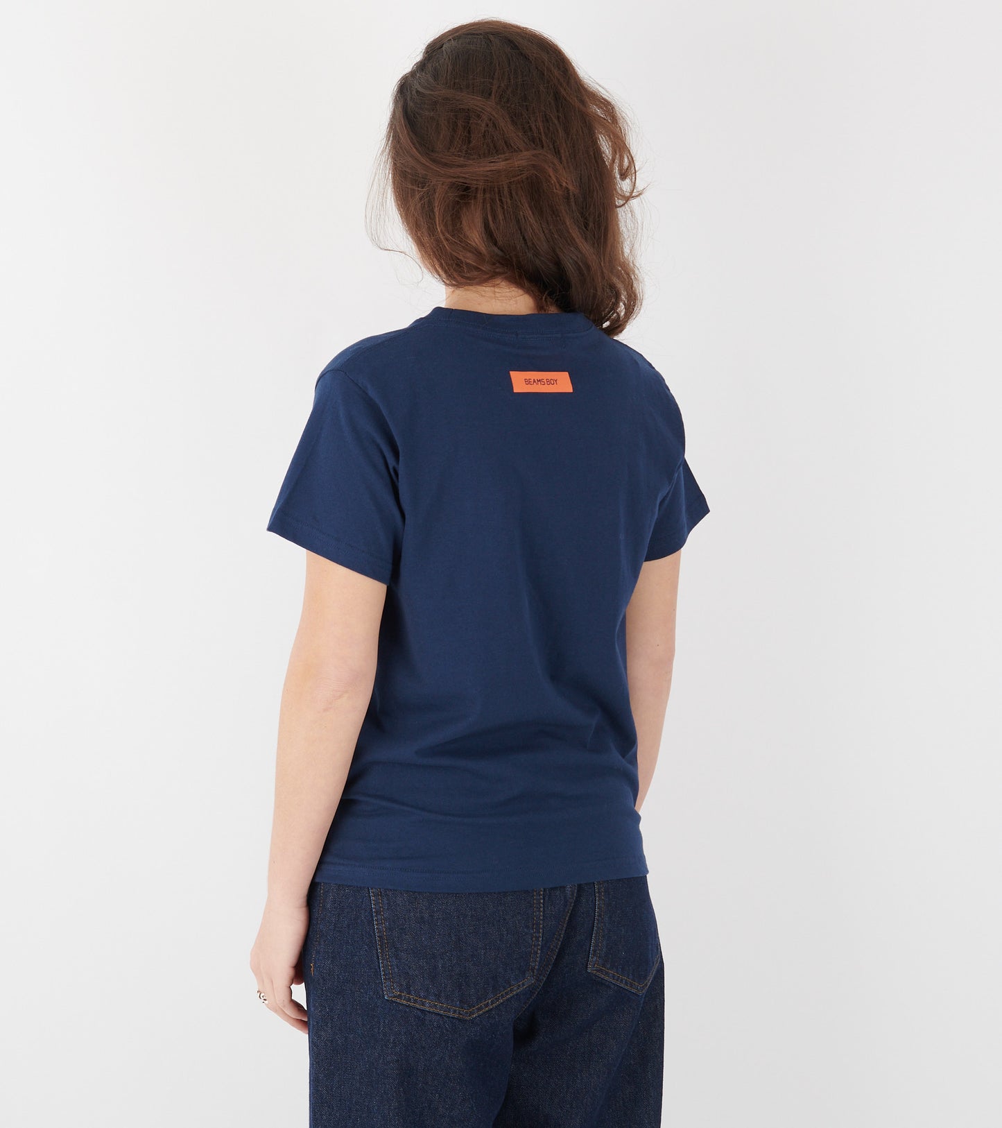 Logo Pocket T-shirt Navy/Orange