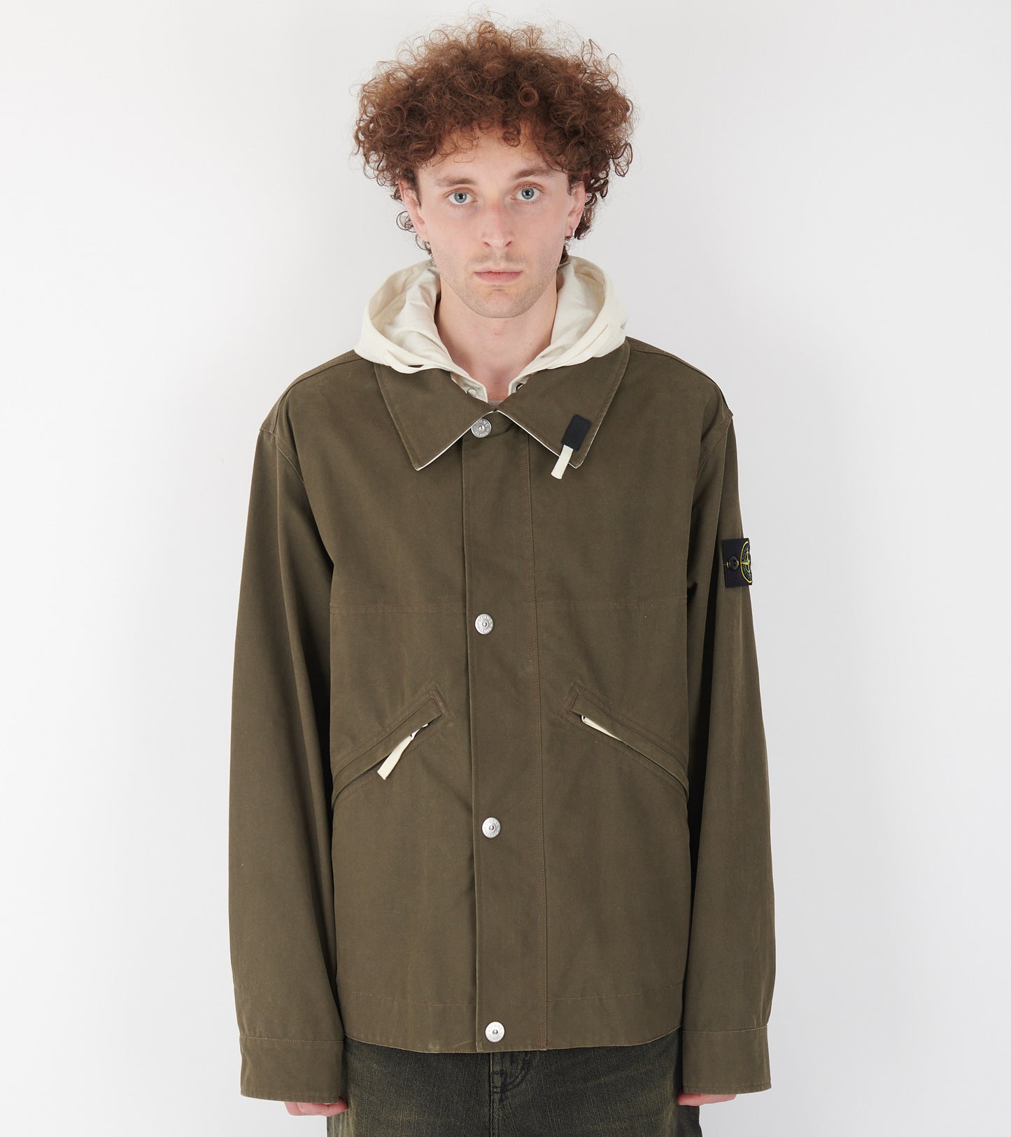 Capospalla Tela Resinata Jacket Olive Green
