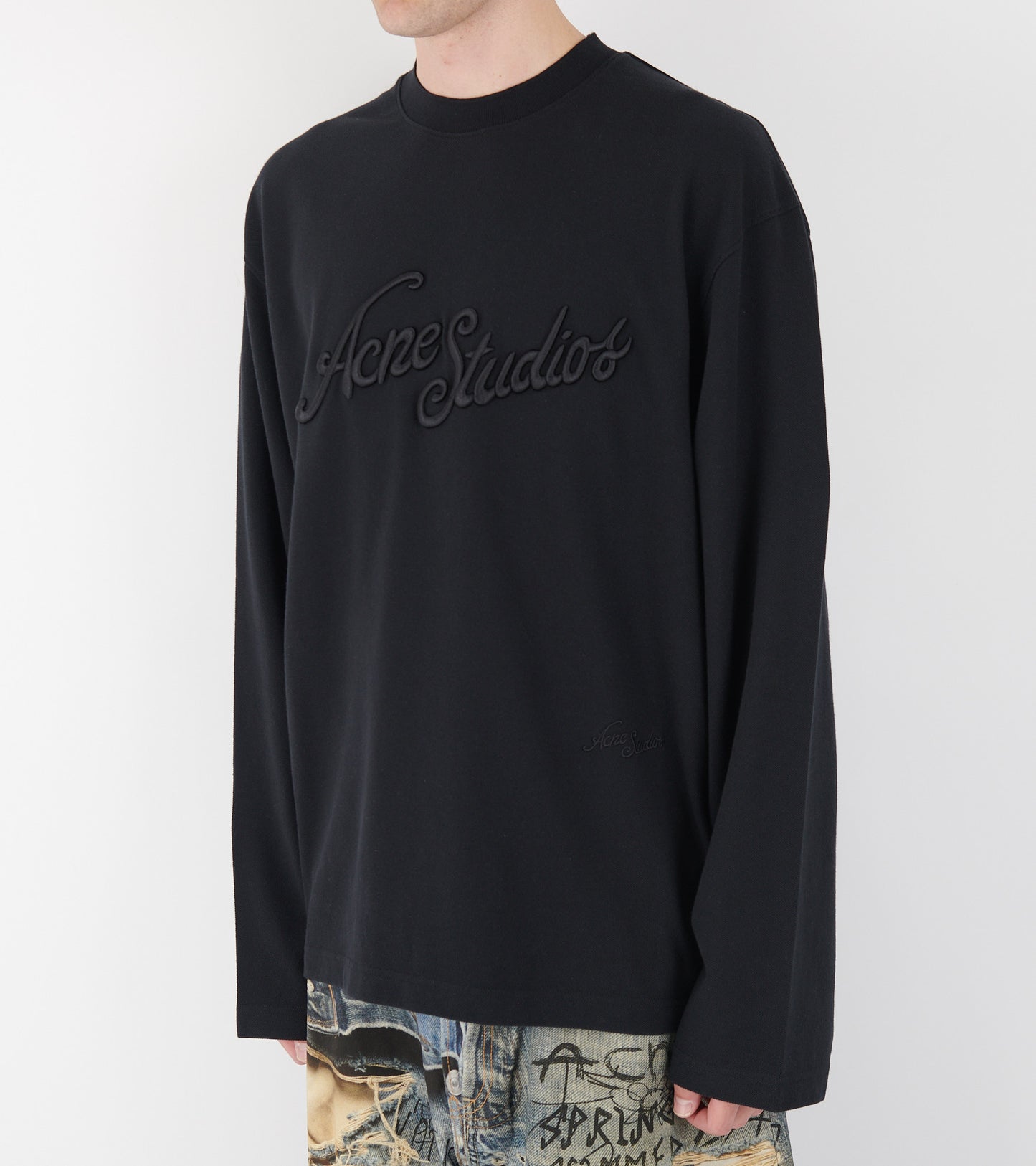 Long Sleeved Logo T-shirt Faded Black