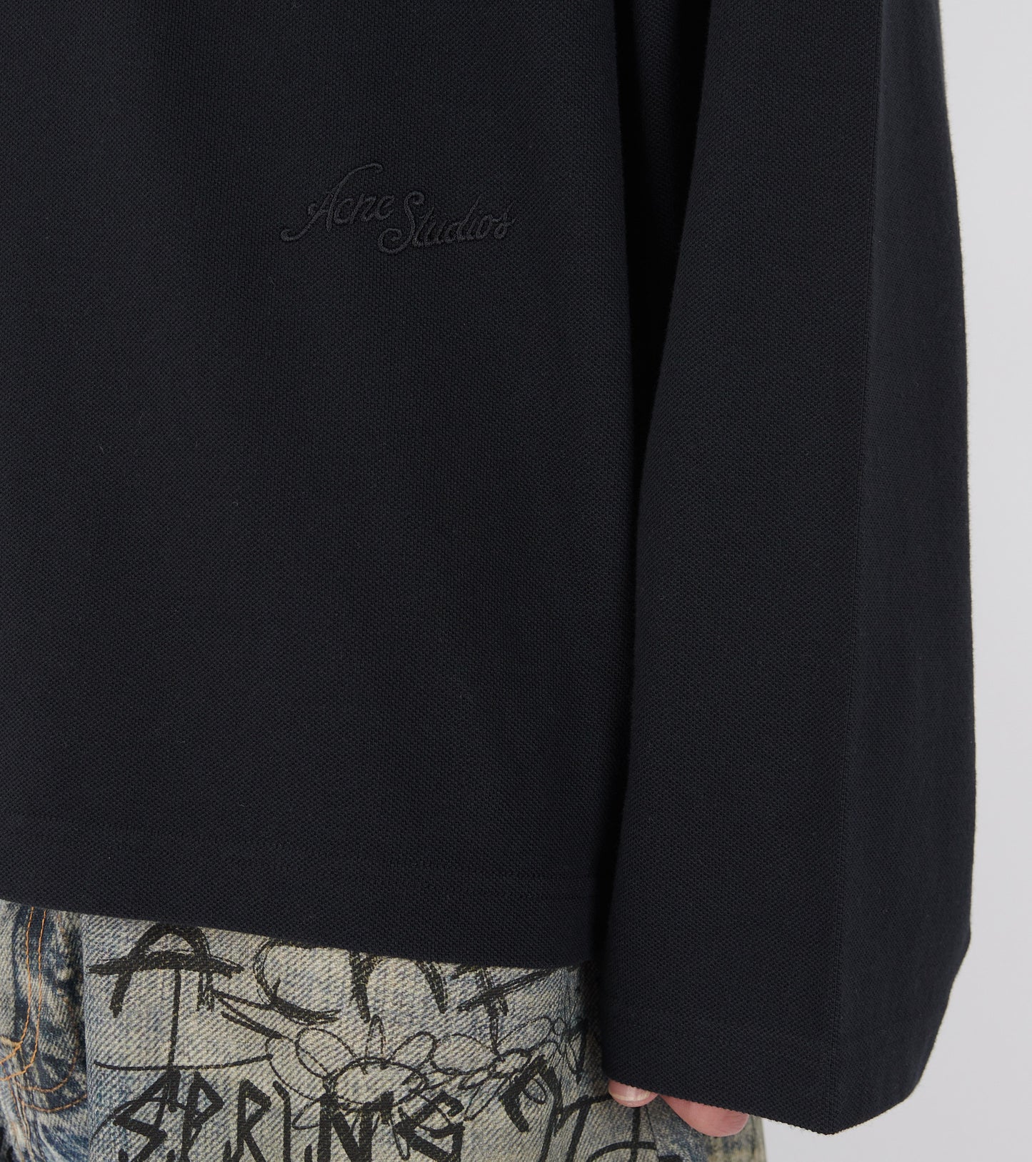 Long Sleeved Logo T-shirt Faded Black