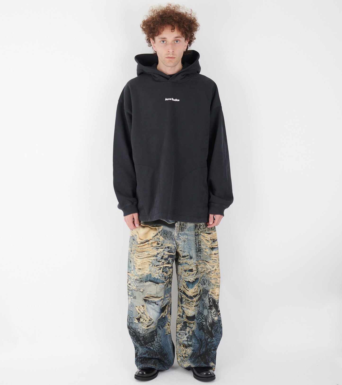 Logo Stamp Hoodie Black