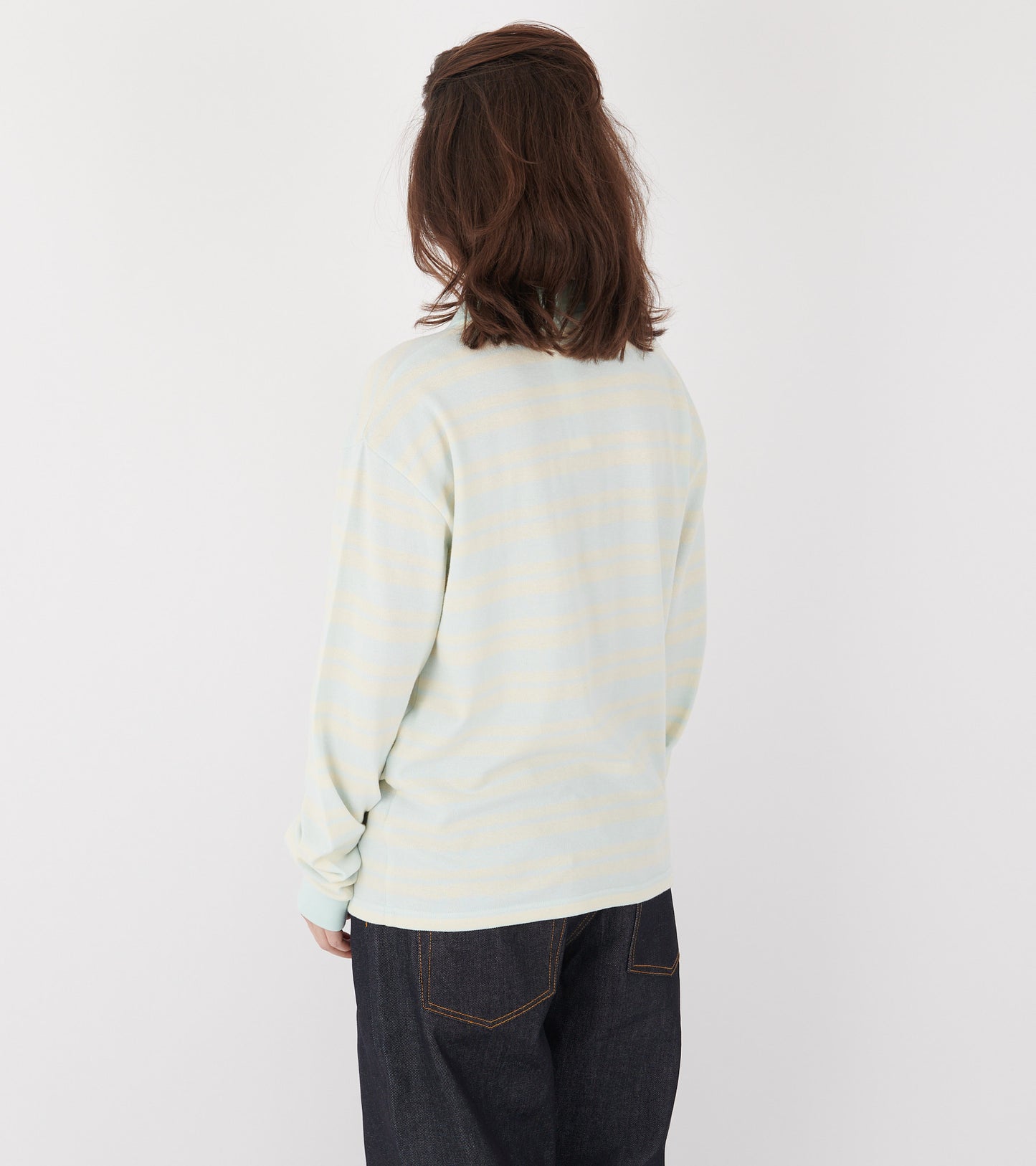 Roland Unisex Polo Blue Cream Stripes