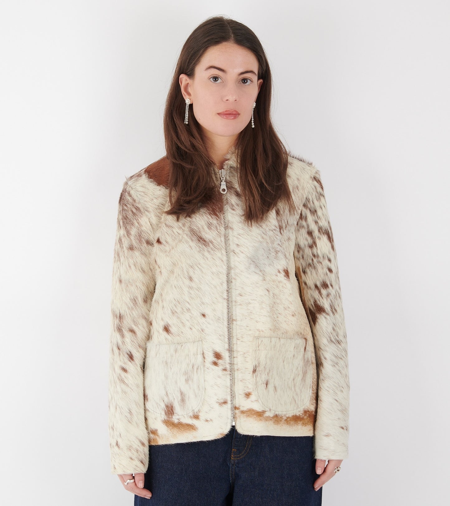 Leather Hair On Lillie Jacket Cow