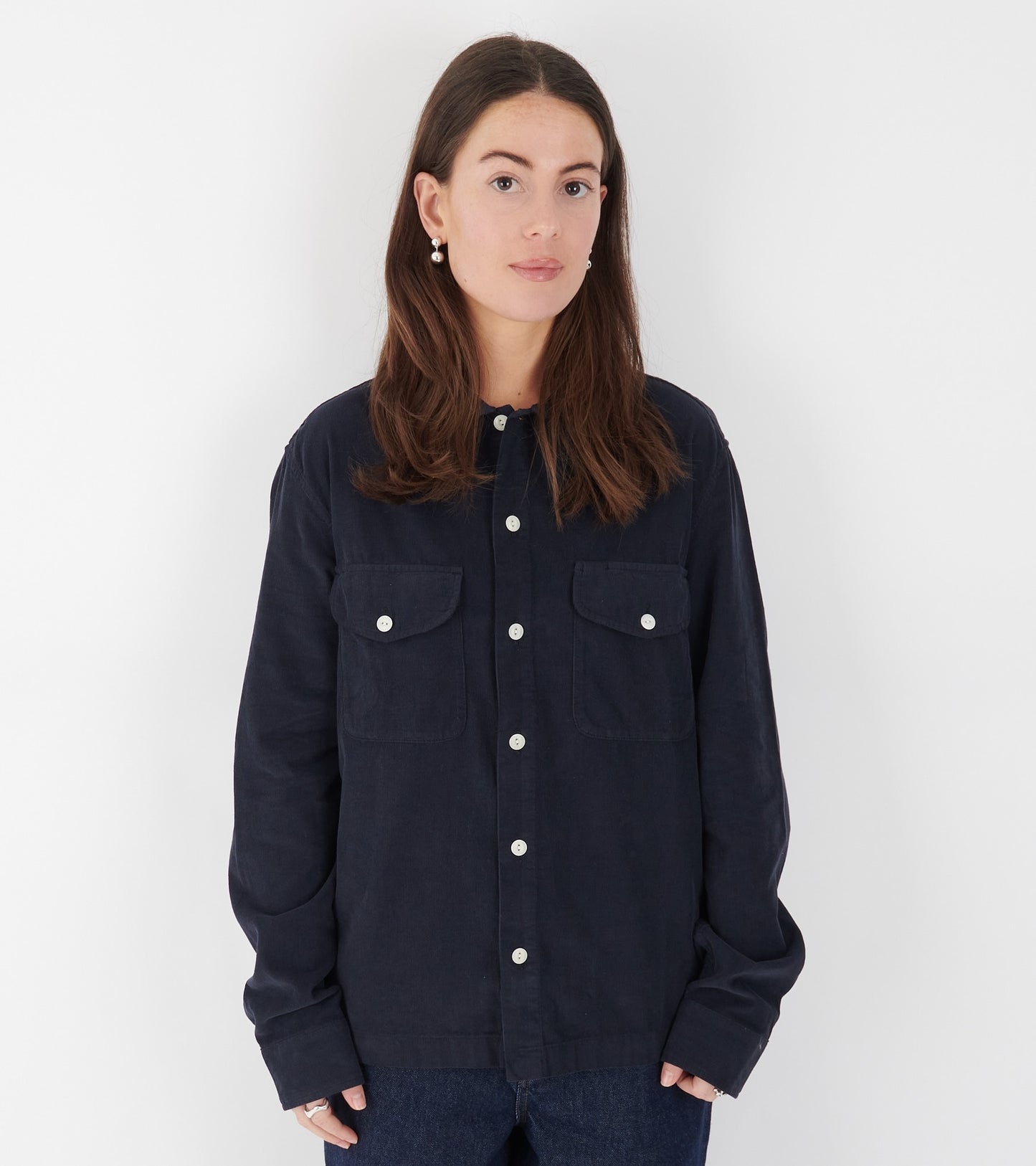 Corduroy Shirt Night Blue