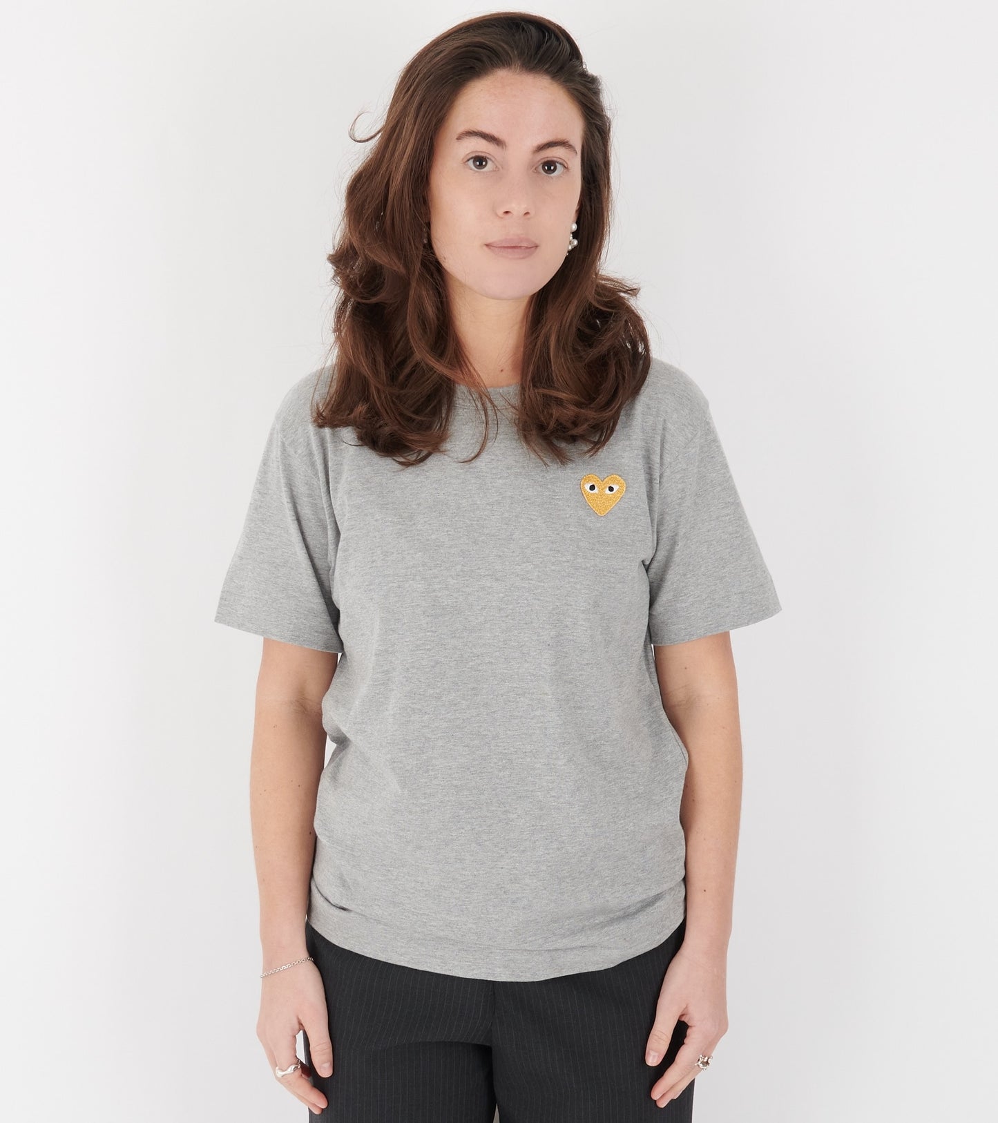 U Gold Heart T-shirt Grey