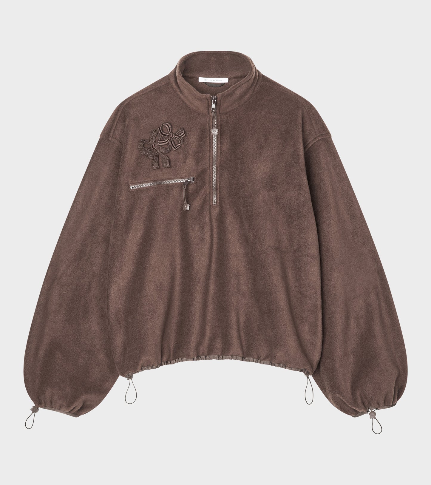 Frederik Soft Fleece Anorak Brown