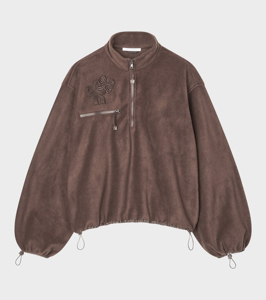 Frederik Soft Fleece Anorak Brown