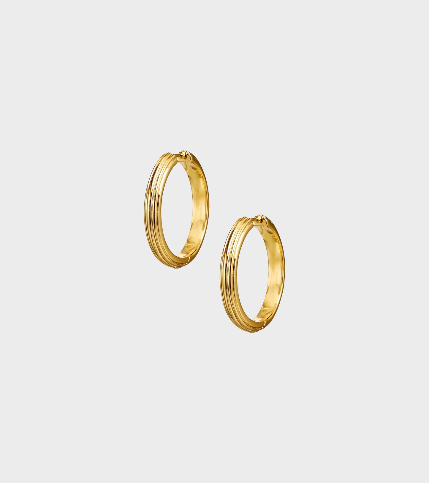 Golden Deco Hoops Bold Gold