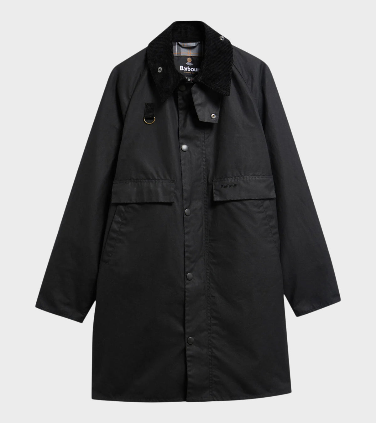 Barbour Long Spey Long Wax Jacket Black