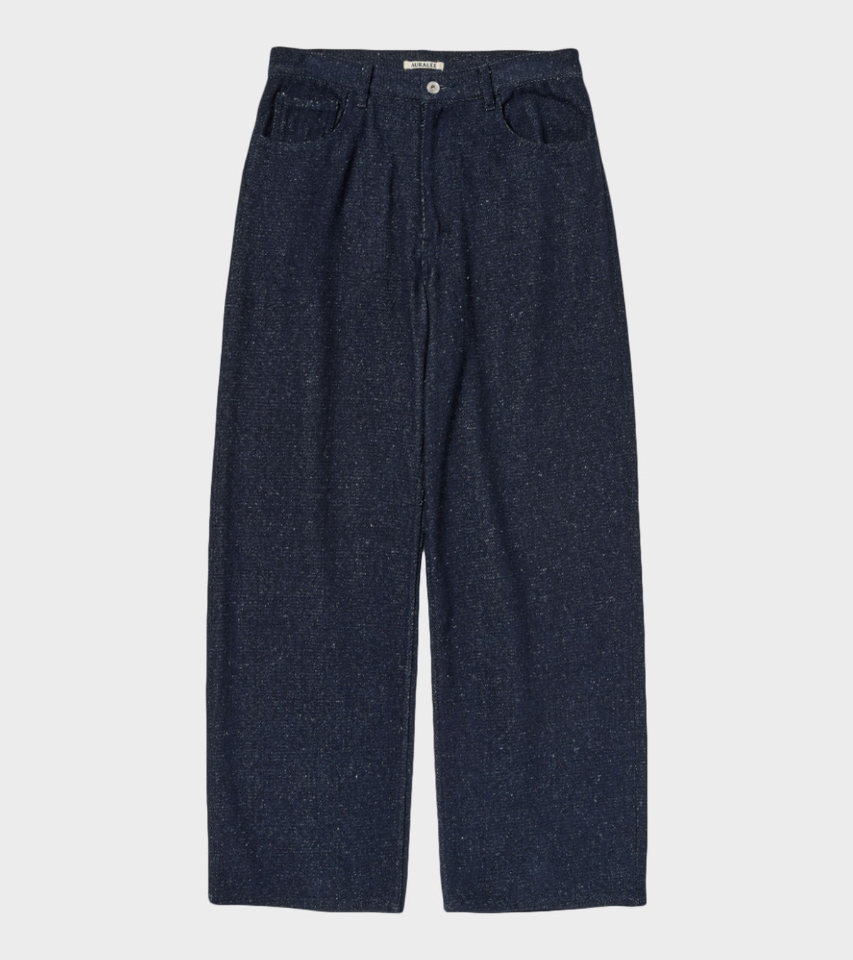 Silk Nep Denim 5P Wide Pants Dark Blue