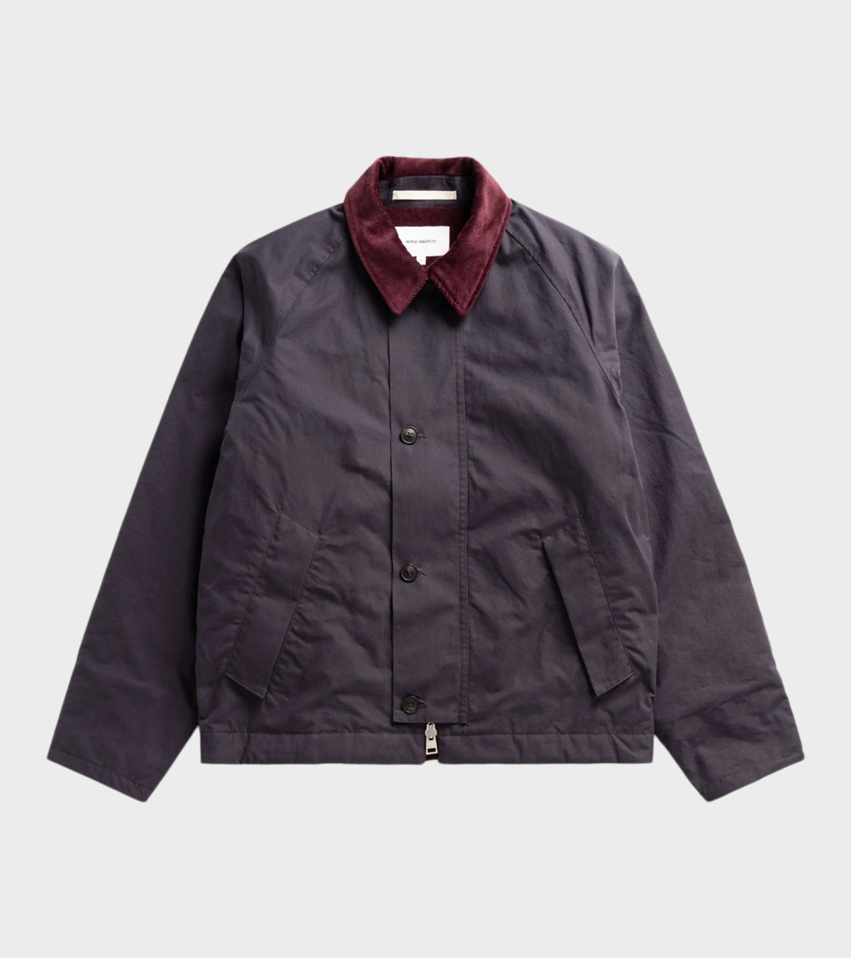 Holmen Wax Raglan Insulated Jacket Darkest Purple