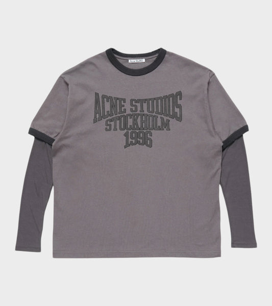 Layered Graphic T-shirt Dark Purple/Black