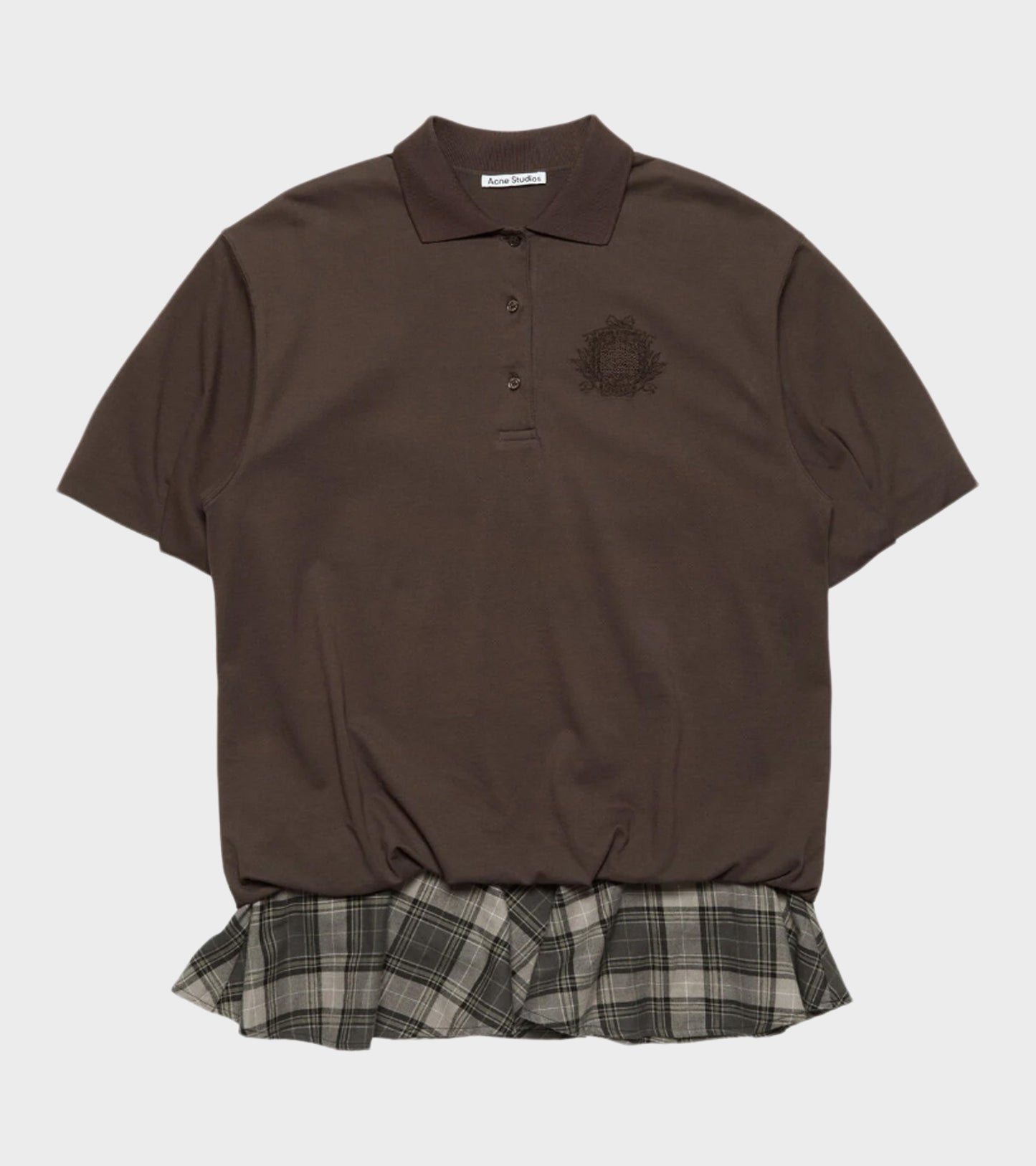 Layered T-shirt Dress Dark Brown
