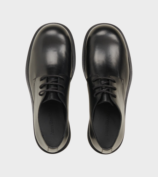 Lace-up Leather Shoes Black