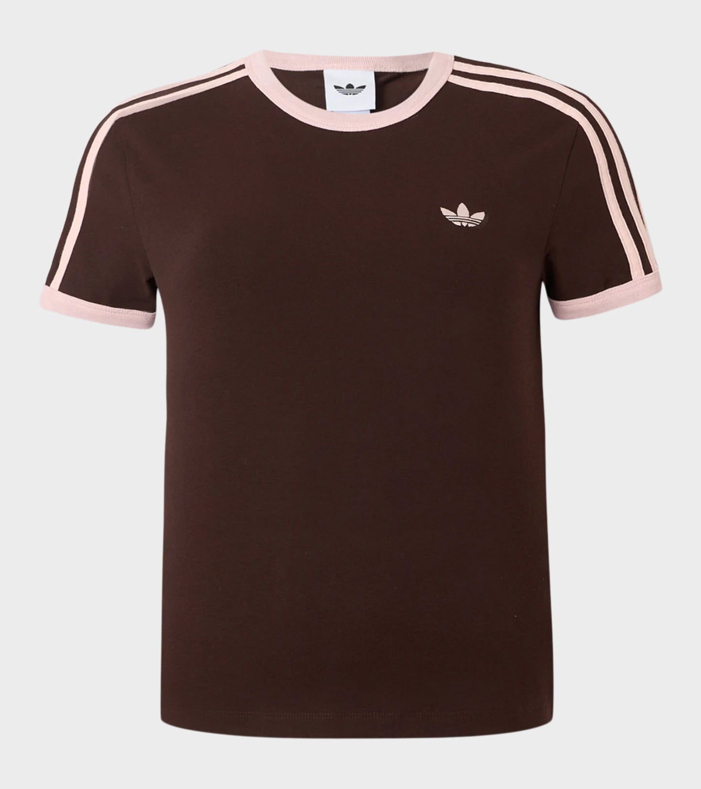 3 Stripes Slim Tee Aurora Coffee/Sandy Pink