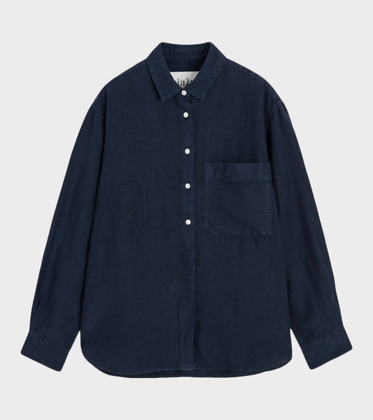 Lynette Shirt Linen Navy