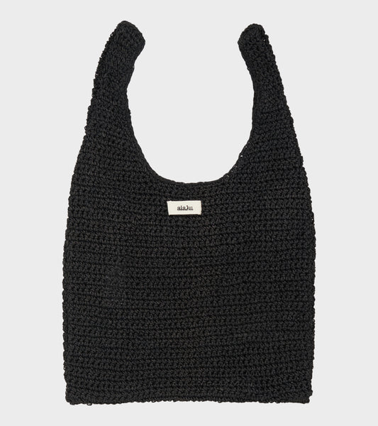 Sophia Straw Bag Medium Black